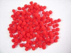 Пухчета (Помпони) - Червени 1,5 см