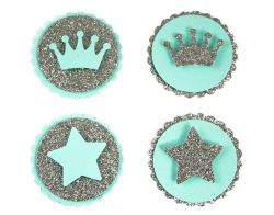 3D Брокатени стикери - Royal Boy - 4бр.
