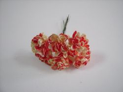 Текстилни цветя Маргаритки (брокатени) - оранжево - жълти