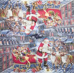 Салфетка - Santa with Reindeers SDGW 013601