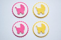 3D Стикери - Baby carriage - 4бр.