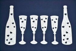 Шампанско и чаши - 6 бр.