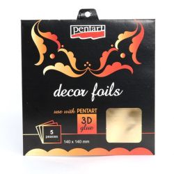 Декоративно фолио - златo- 14х14см. - 5бр.