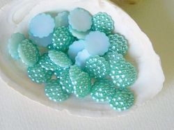 Перли - Млечно зелено - 1,40 см -  30 бр.