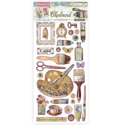 Комплект изрязани елементи от Чипборд - Atelier des Arts - 29 бр.