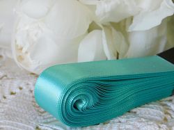 Панделка сатен - Светъл тюркоаз - 10м. №65