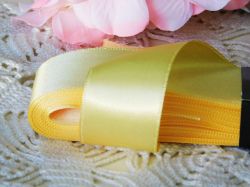 Панделка сатен -  Бананово жълто - 10 м №84