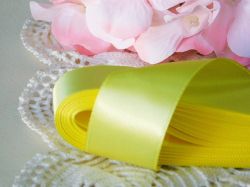 Панделка сатен -  Жълто - 10 м №82