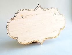 Пано за декорация от шперплат с декоративен шев и контур - 22,00 х 14,00 см