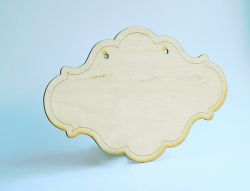 Пано за декорация от шперплат с декоративен контур - 22,00 х 15,00 см