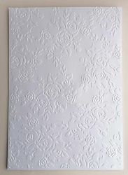 Перлени Релефни картони - Roses Бяла Перла - А4