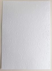 Перлени Релефни картони - Swirls Бяла Перла - А4