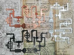 Елементи от хартия - Инсталация Тръби - 3 елемента