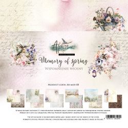 Комплект дизайнерска хартия - Memory of Spring - 12 двустранни листа
