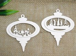 Висулка зимен пейзаж- 2 бр.