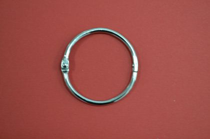 Метална халка - 38 мм. - сребро