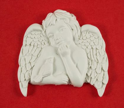 Ангелче с птичка - 5х5см.