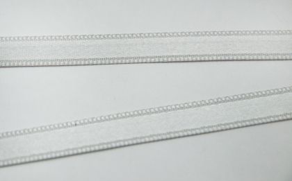 Панделка сатен - Бяло - 10м. №01