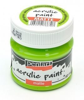 Акрилна боя мат - ябълково зелен - 50мл.