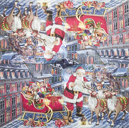 Салфетка - Santa with Reindeers SDGW 013601