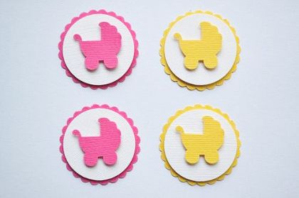 3D Стикери - Baby carriage - 4бр.