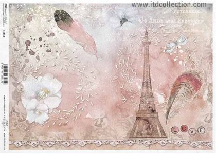 Фина оризова декупажна хартия 29.6 х 21см. R1412