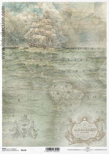 Фина оризова декупажна хартия 29.6 х 21см. R0888