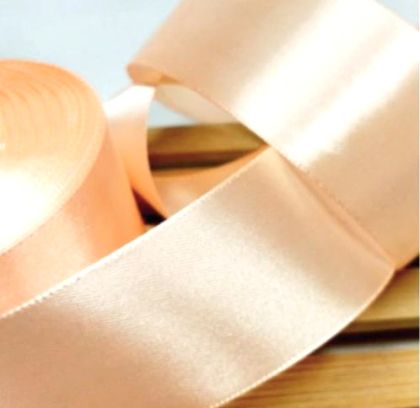 Панделка сатен - Нежна праскова- 10 м №27