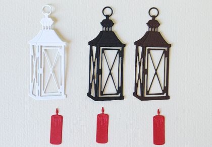 Коледен Фенер със свещичка - 6 елемента