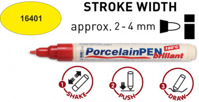 PORCELAIN PEN - Маркер за порцелан - Жълт
