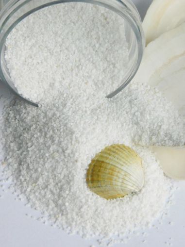 Цветен декоративен пясък - White - 60 гр.