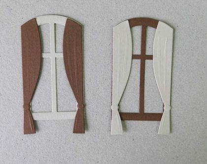 Прозорци със завеси - 6 елемента