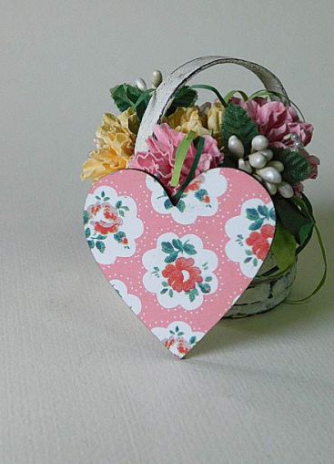 Сърце - розово Рози