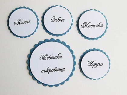 3D Стикери - Бебешки съкровища - Морско синьо