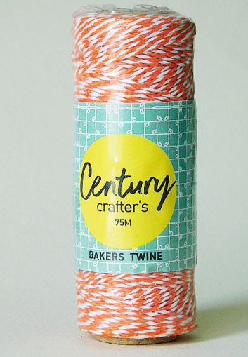 Усукан конец - Бяло и оранжево  - 75 м / 1,5 мм