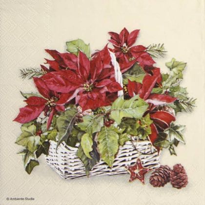 Салфетка Poinsettia In Basket 33313395
