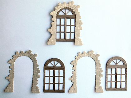 Врата с каменна стена - 6 елемента