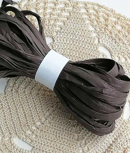 Цветна рафия - Кафяво - 5 м.