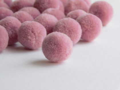 Кашмирени Пухчета (Помпони) 20 mm Пепел ot рози - 50 броя