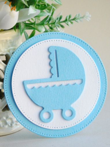 3D - Бебешка количка - Синьо