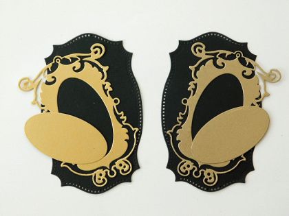 Перлени Рамки с основа -  6 елемента