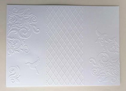 Перлени Релефни картони - Fold Birdy  Бяла перла - А4