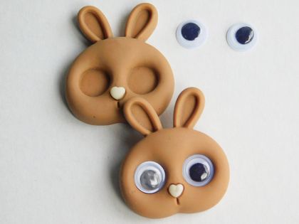 Кафяво зайче с мърдащи очички - 2 бр.