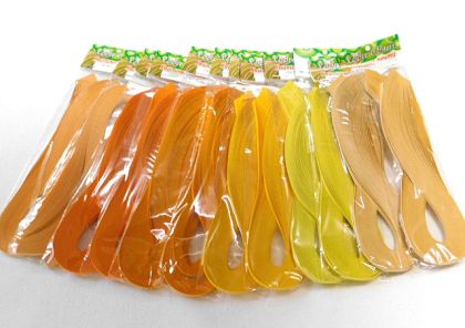 Комплект Квилинг хартия - Жълт Микс - 12 бр.