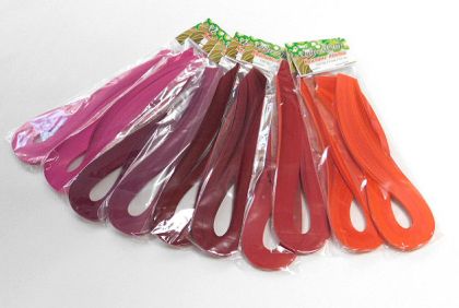 Комплект Квилинг хартия - Червен Микс - 10 бр.