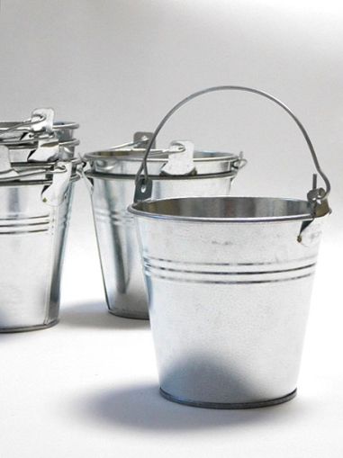 Метална кофичка за декорация / голяма / - 1 бр.- 9,50 см