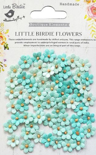 Цветенца от хартия - LITTLE BIRDIE - Arctic Ice - 60 бр.