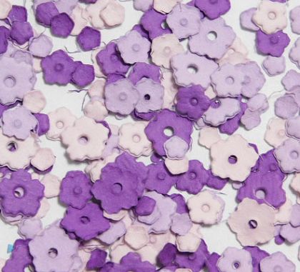 Мини Цвятя - Лилаво - три размера - 210 бр.