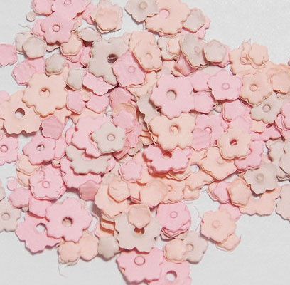 Мини Цвятя - Розово - три размера - 210 бр.