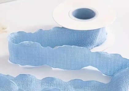 Панделка Шифон - Светло синьо - 9.00 м.